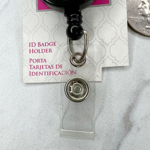 A+ Teacher Apple Clip On School Work Retractable Badge ID Holder - Picture 7 of 7